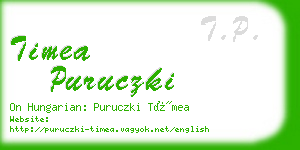 timea puruczki business card